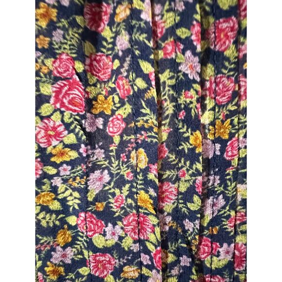 Anthro One Fine Day Posey silk semi sheer delicate floral pleated top sz XS - Picture 3 of 6